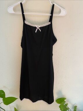 Black Slip with White Lace Trim - Women Intimates